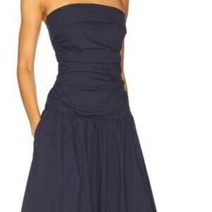 Nwt Band Of The Free Blue Strapless Dress Sz S.